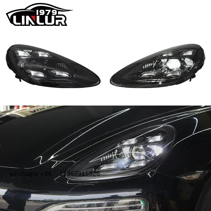 

[1979LL]Car lamp 2011 2013 2014 958 958.1 headlight upgrade to 9Y0 2023 PDLS style led headlights for Porsche cayenne 958 92A