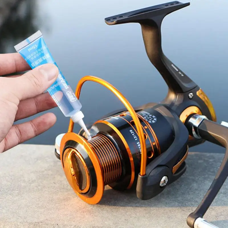 15ml Fishing Reel Lubricant Kit Fishing Reel Grease Fishline Wheel Bearing Lubricating Rust Prevention 2 Pieces For All Types