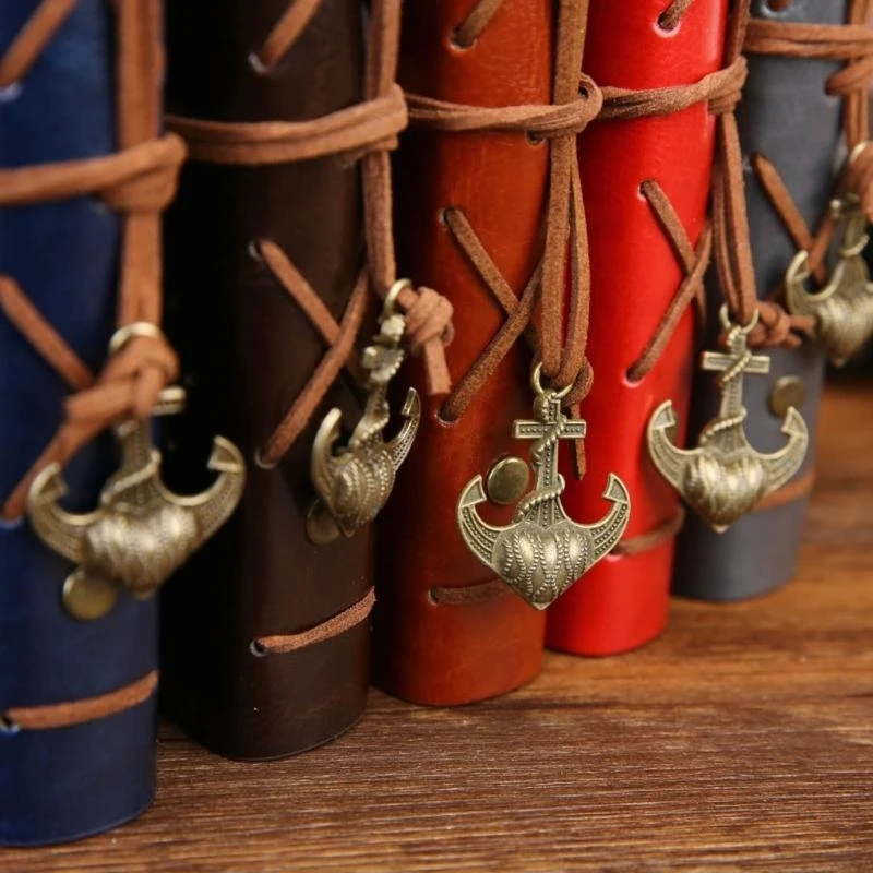 Notebook vintage PU Leather Journal Journal Diário com 150 Página branco