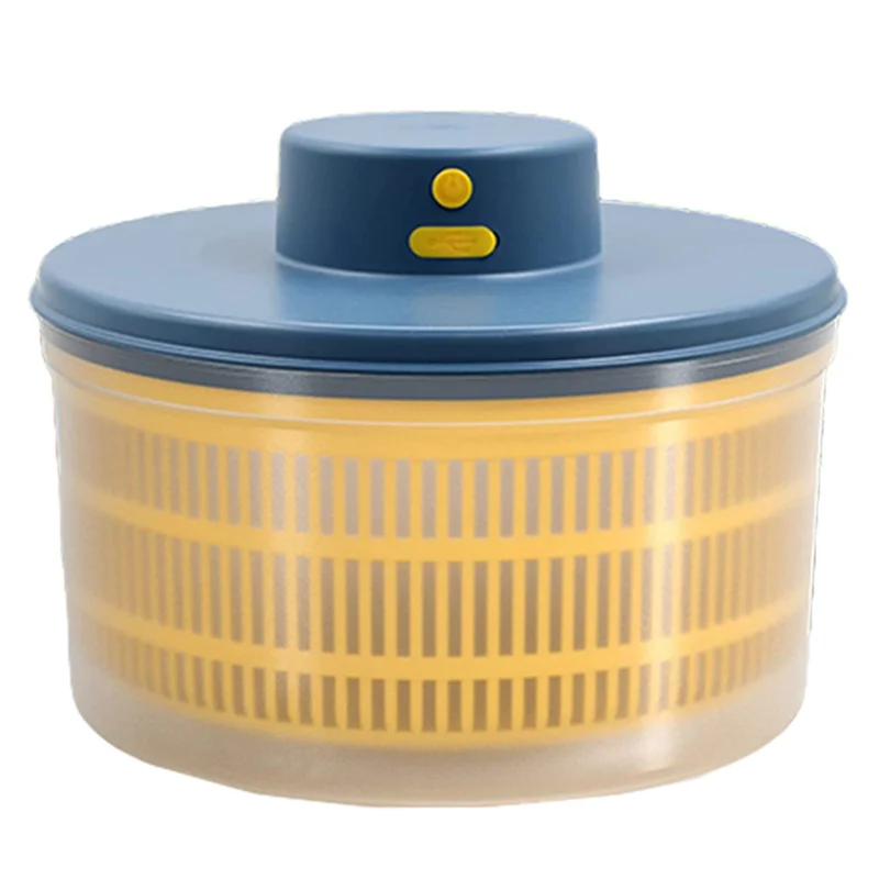 

ABUF-2X Электрическая спиннер для салата — сушилка для салата, перезаряжаемая от USB, быстросохнущая спиннер для фруктов салата с чашей