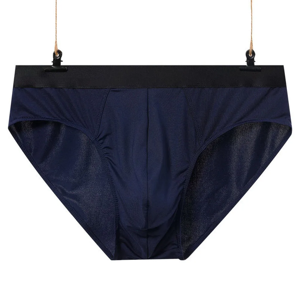 Underwear Men Panties Bulge Pouch Elastic Navy Blue Polyester Pouch Sexy Briefs Shorts Stretch Underpants 1pcs