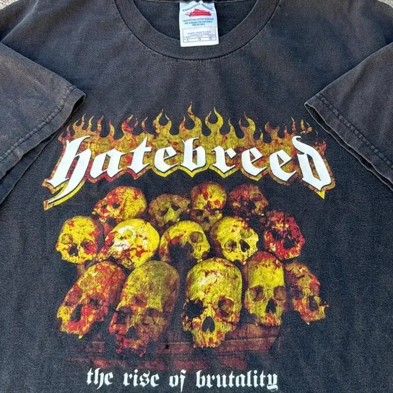 90S Remake Hatebreed Band Hardcore T Shirt Short Sleeve Tee Nh18984