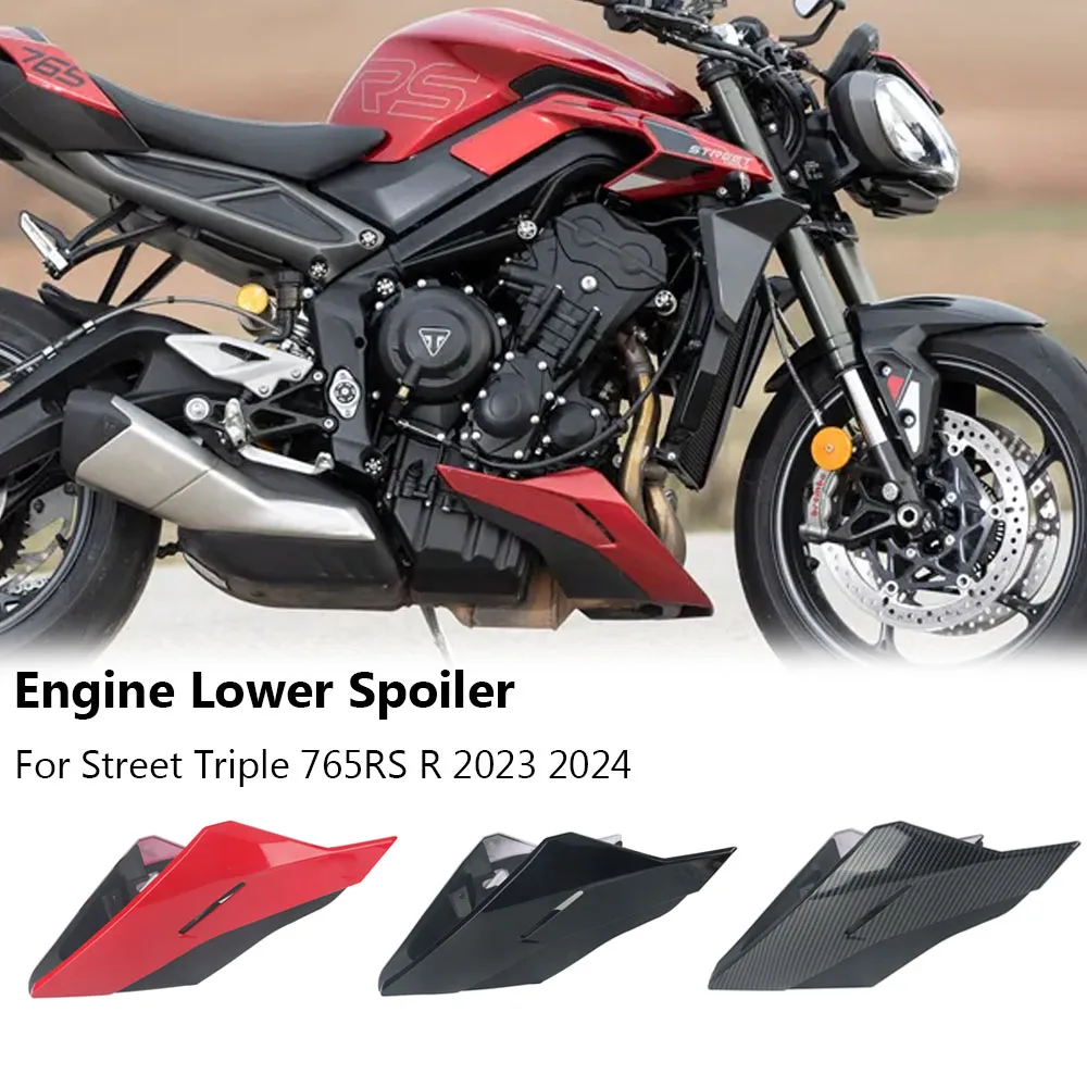 New For Street Triple 765 RS R 765RS 765R 2023 2024 Motorcycle Engine Lower Spoiler Body Fairing Protector Guard Chassis Shield