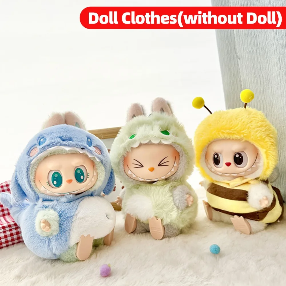 

Cute Plushies Bodysuit for 17cm Labubu Kawaii Mini Plush Doll's Clothes Outfit Accessories Clothing DIY Kid Gift Doll Clothes
