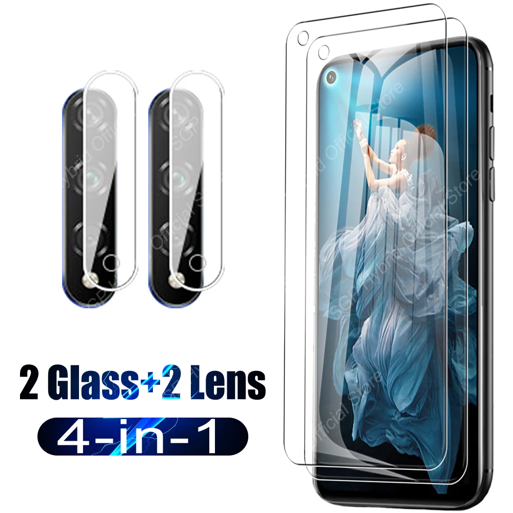 4in1 Tempered Glass Screen Protector For Honor 20 Pro 20e 20s Honor20 Lite E Protective Film 20pro 20lite Camera Lens Protection