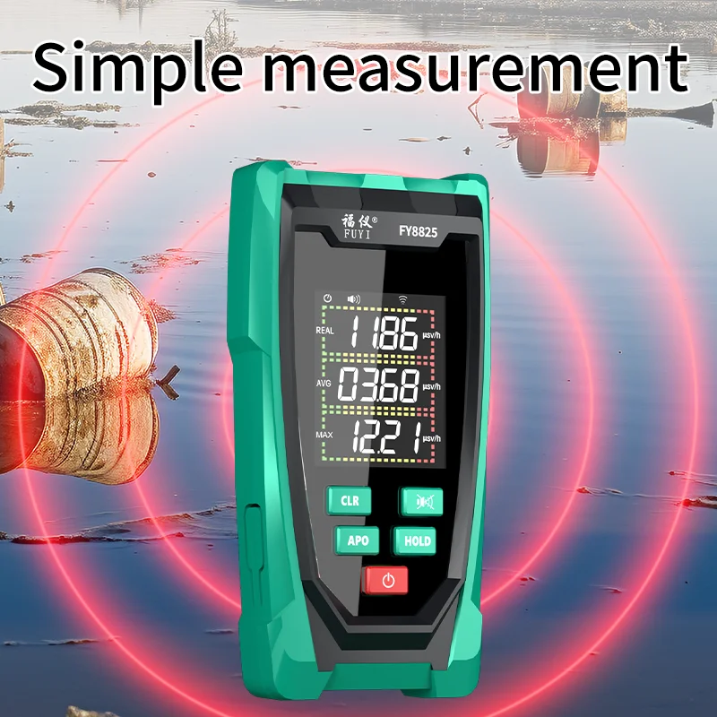 MASTFUYI-USB-C Carregamento Geiger Contador, Detector De Radiação Nuclear, Display LCD, X Beta-Ray, Radioatividade Tester