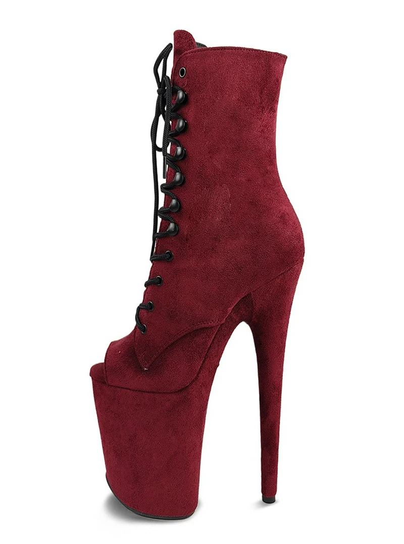 Suede women boots 20cm sexy hottie sexy nightclub pole dance boots with high waterproof platform and pole dance shoes