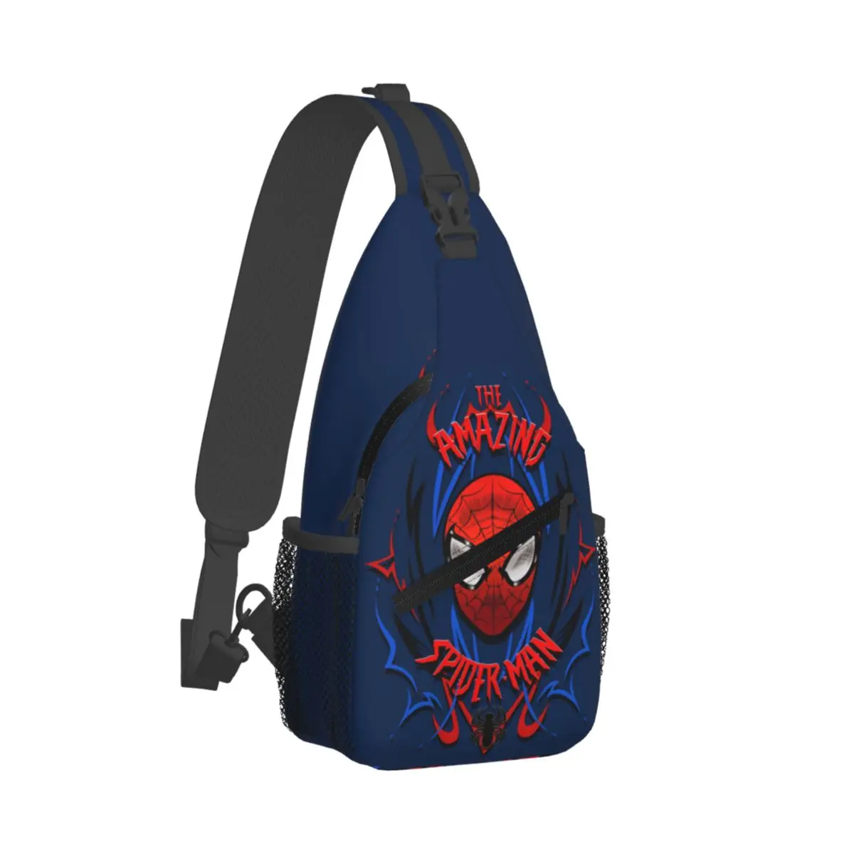 

Spider Man The Amazing Crossbody Sling Bag Fashion Chest Bag Shoulder Backpack Daypack for Hiking Outdoor Travel Satchel