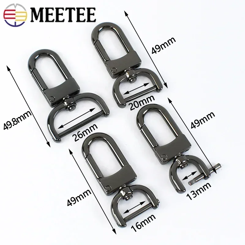 2/5Pcs Meetee 13-26mm Metal Removable Screw Lobster Buckle Handbag Strap Connector Clasp Snap Trigger Hook Hardware Accessories