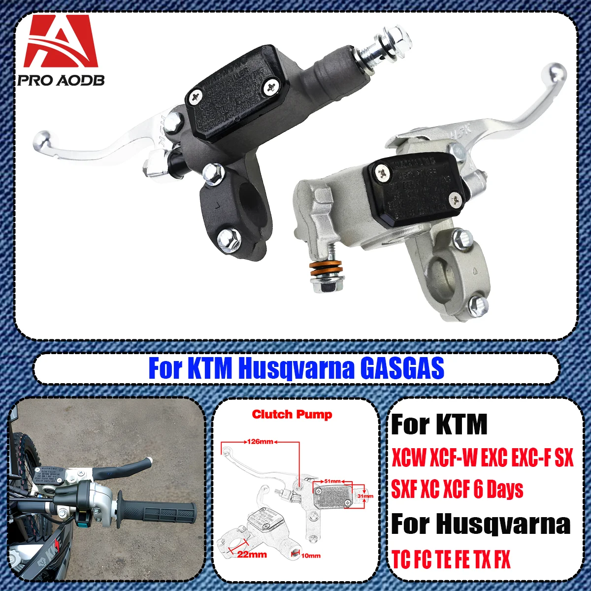 

For Gas Gas 250 300 EC EX MC For KTM SX SX-F XC XC-W XCF-W XC-F EXC EXC-F 150-500 Hydraulic Brake Clutch Pump Master Cylinder