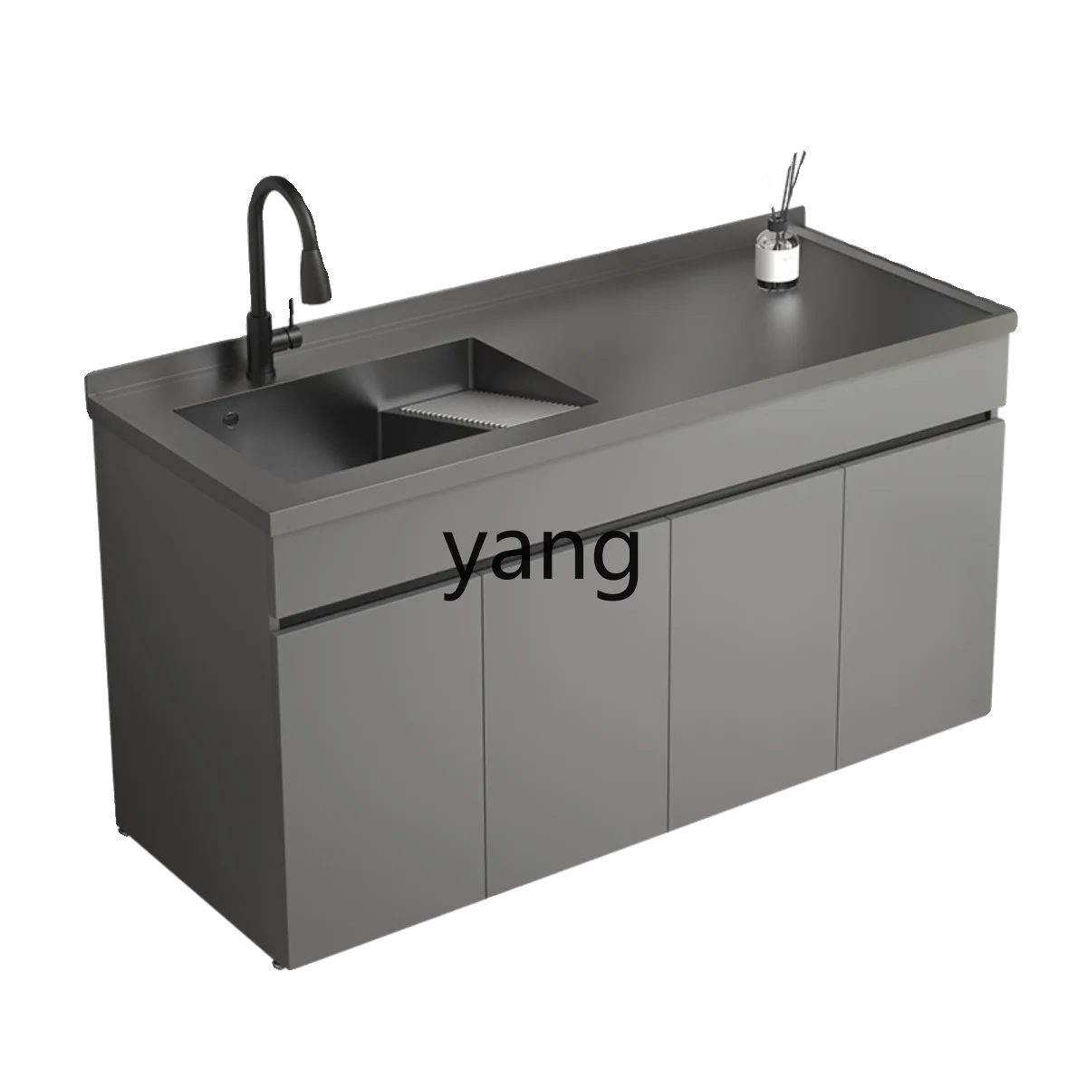 LMMcombination outdoor courtyard open-air honeycomb aluminum integrated sink with washboard