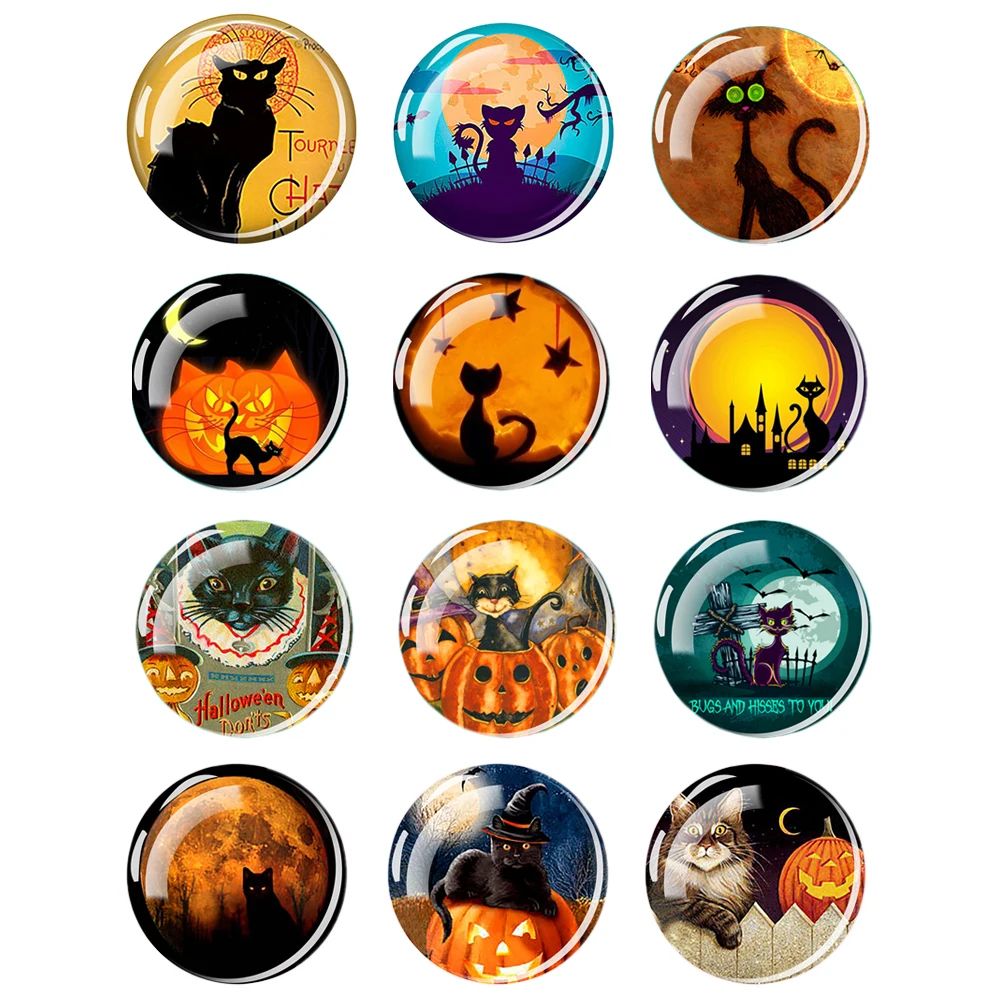 Halloween Black Cat Fridge Magnets Cats Refrigerator Magnets Decorative Scary Magnets for Whiteboard Locker Halloween Magnets