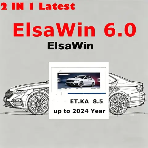 New Elsawin 6.0 With ETKA 8.5 Auto Repair Software Electronic Parts Catalogue Elsa Win & ETKA OBD2 Scanner Car Maintenance Tools