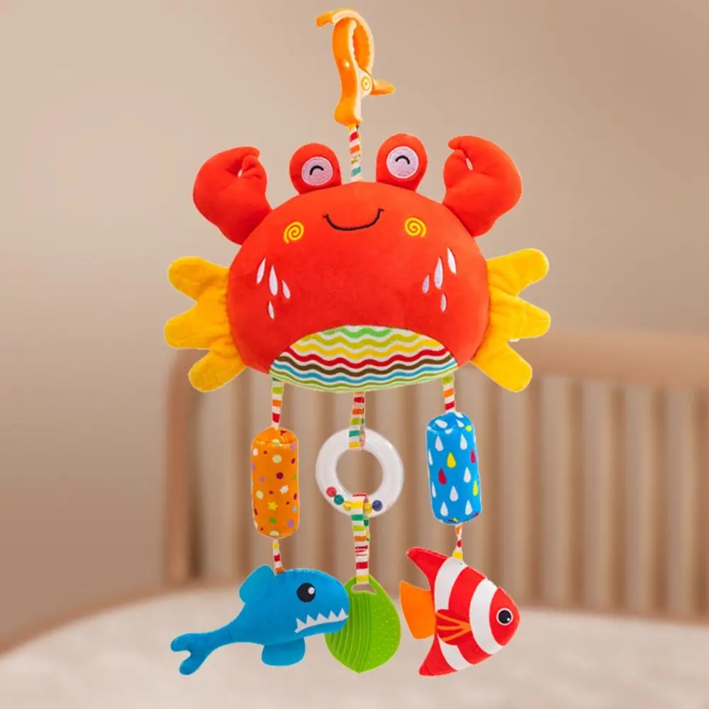 Design carino Giocattoli a sonaglio per bambini Giocattoli a campana Afferrare la capacità di addestramento Passeggino Giocattoli appesi Materiale per animali di peluche Ciondolo per culla infantile