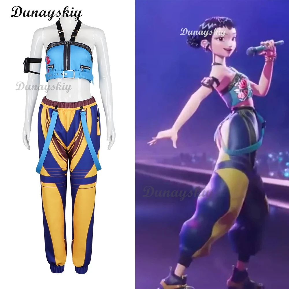 Disfraz de Anime KPop Demon Hunters para mujer, disfraz de Zoey Mira Rumi, trajes de juego de rol de fantasía, traje de fiesta de Carnaval y Halloween