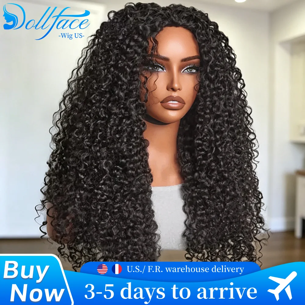 

Curly Half Wig Glueless Human Hair Wig Upgrade 3 IN 1 Half Wig With Drawstring Clip Ins Flip Over Brazilian Wear And Go 32 Inch