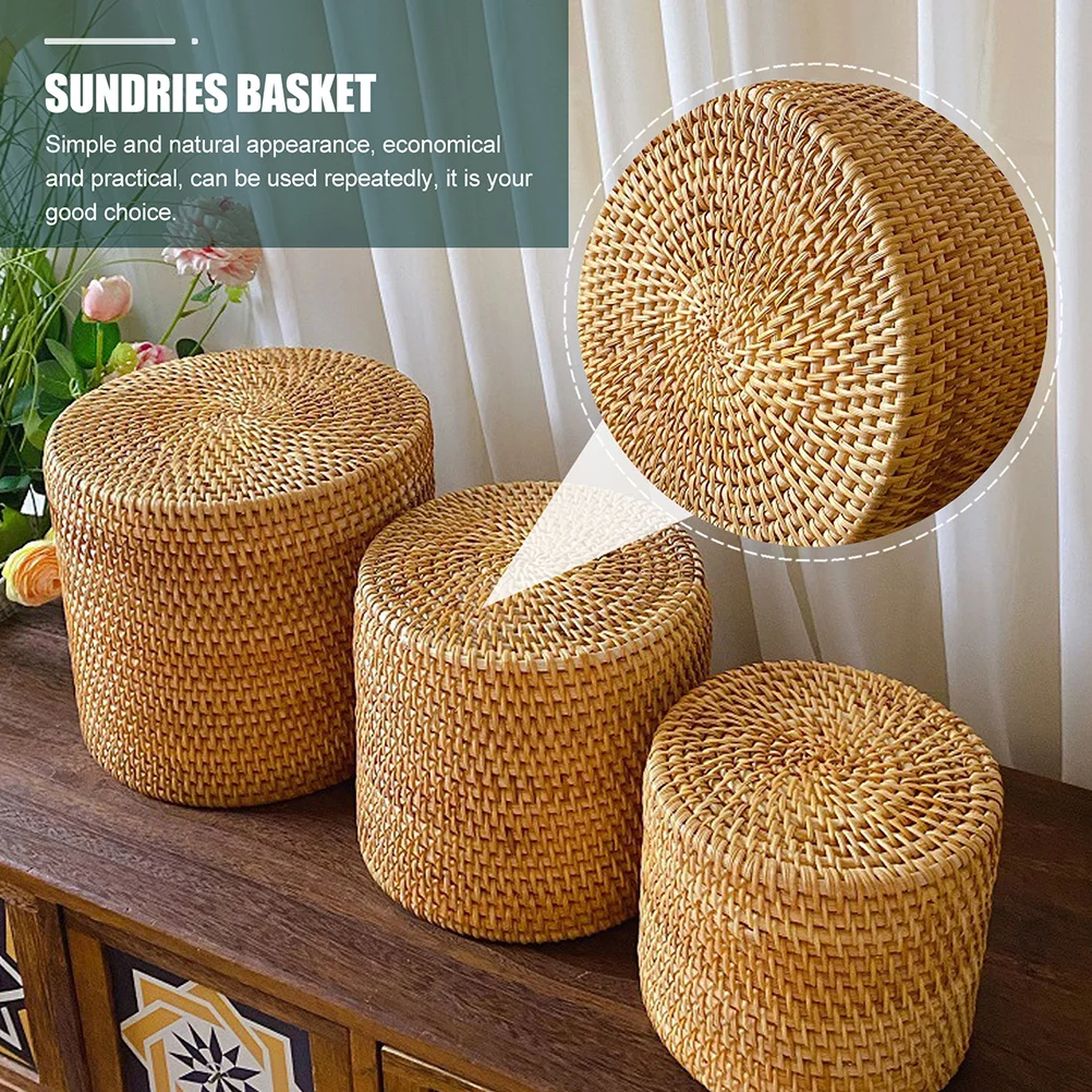 

Rattan Woven Basket Extra Large Fruit Storage Basket Simple Natural Rustic Look Perfect for Picnic Home Decoration Sundries