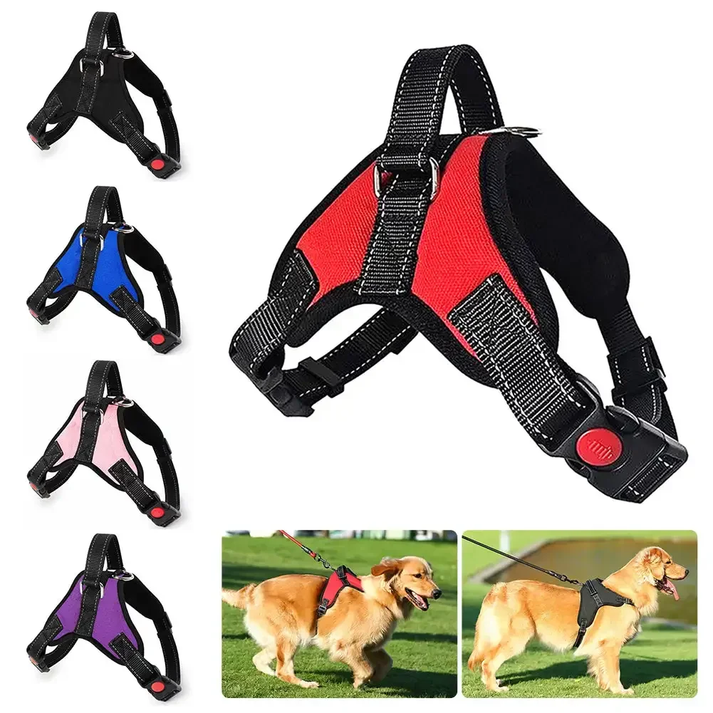 Saddle Dog Harness Reflective Adjustable Pet Harness No Pull Walking Training Small Medium Large Big Dogs Chest Strap Product