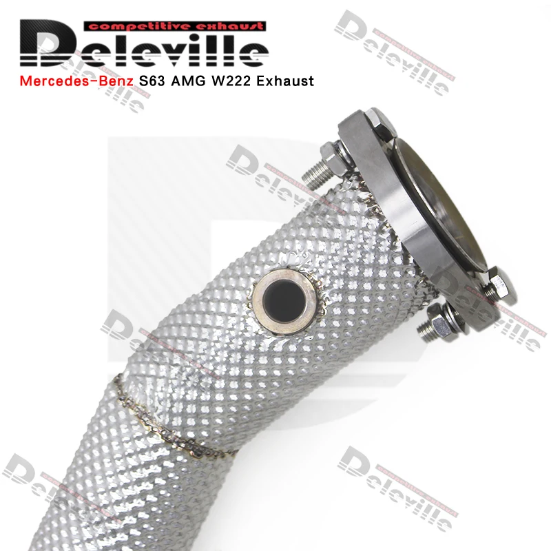 OEM Free Flow Pipe For Mercedes-Benz S63 AMG W222 5.5T 2018-2022 Stainless Steel Straight Downpipe Exhaust System