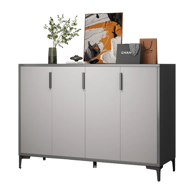 

Shoe cabinet household door new solid wood indoor porch cabinet integrated large capacity