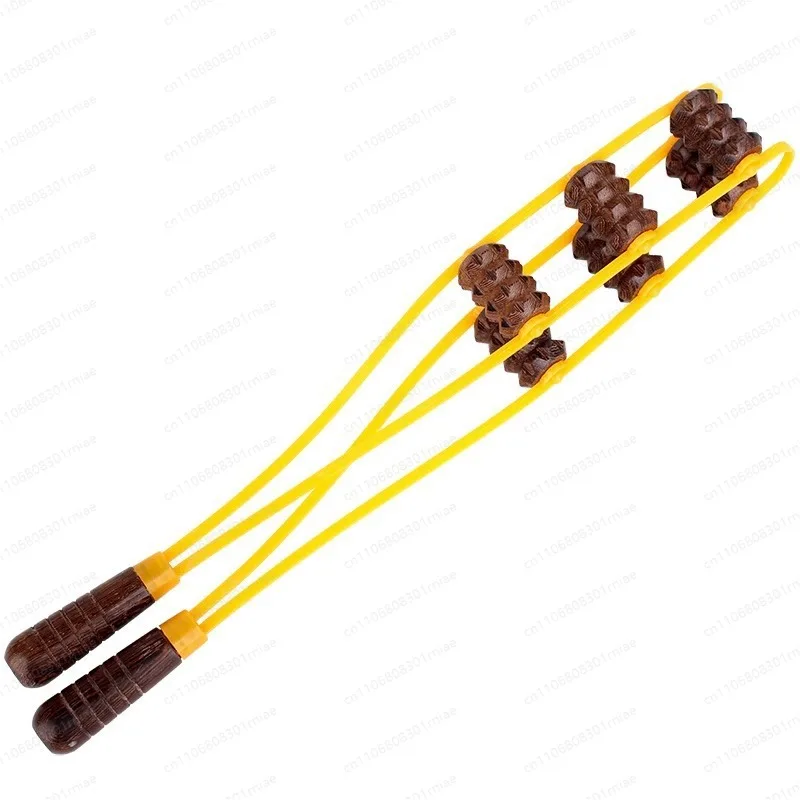 

Wenge pull back massager shoulder, neck and dredge meridians wooden roller pull massager