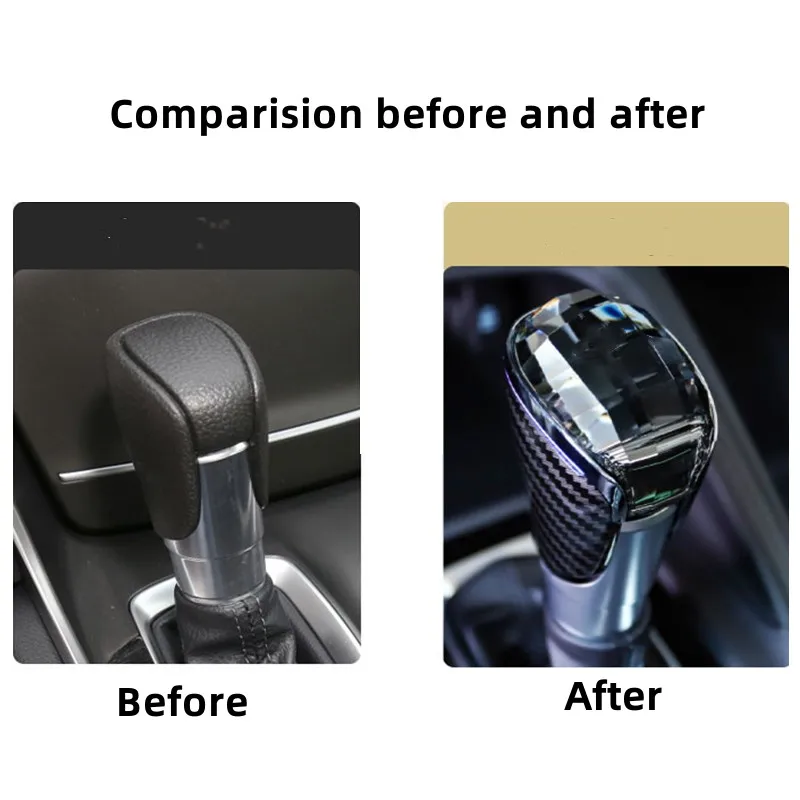 For Honda Accord 2018-2022 Civic Fit 2021 2022 CRV XRV ZRV 2023 Crystal Gear Shift Knob with LED Atmosphere Light