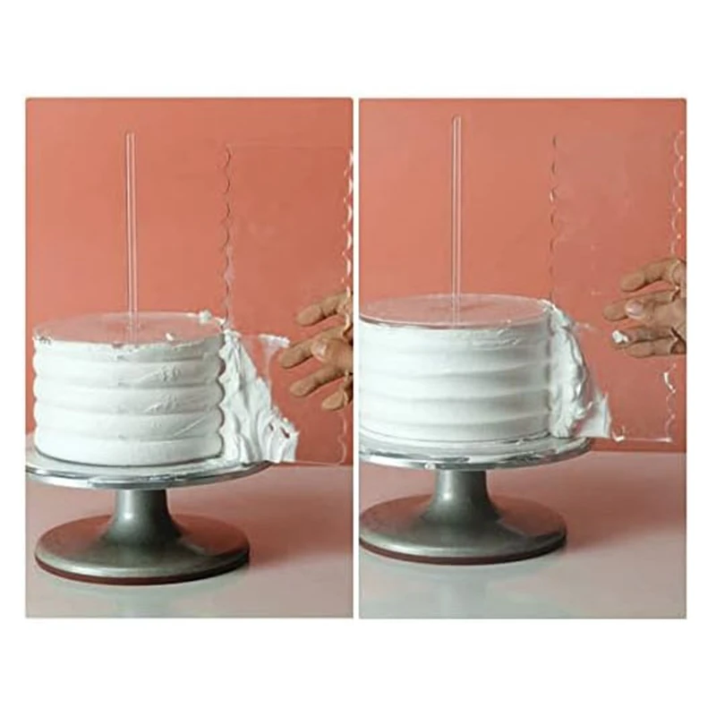 Acrylic Round Cake Disk Set,Cake Discs Set,Comb Scrapers,Dowel Rods,Icing Scraper,Scraper Smoother For 3 Tier Cakes Durable