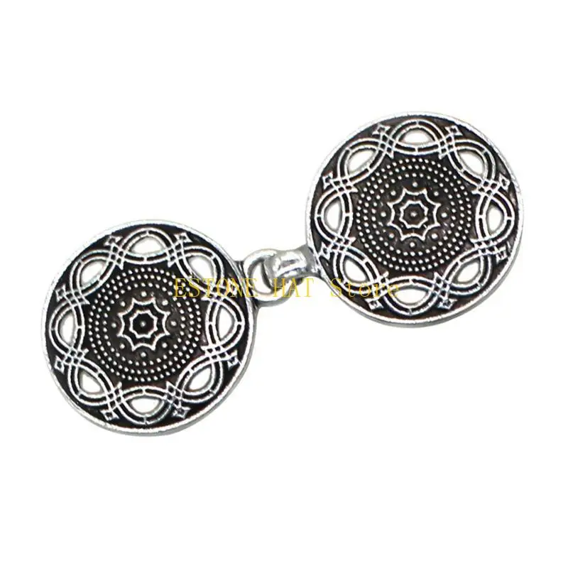 

49MF Vintage Sweater Clip Cape Cloak Clips Fashion Antique Elaborate Flower Clasp