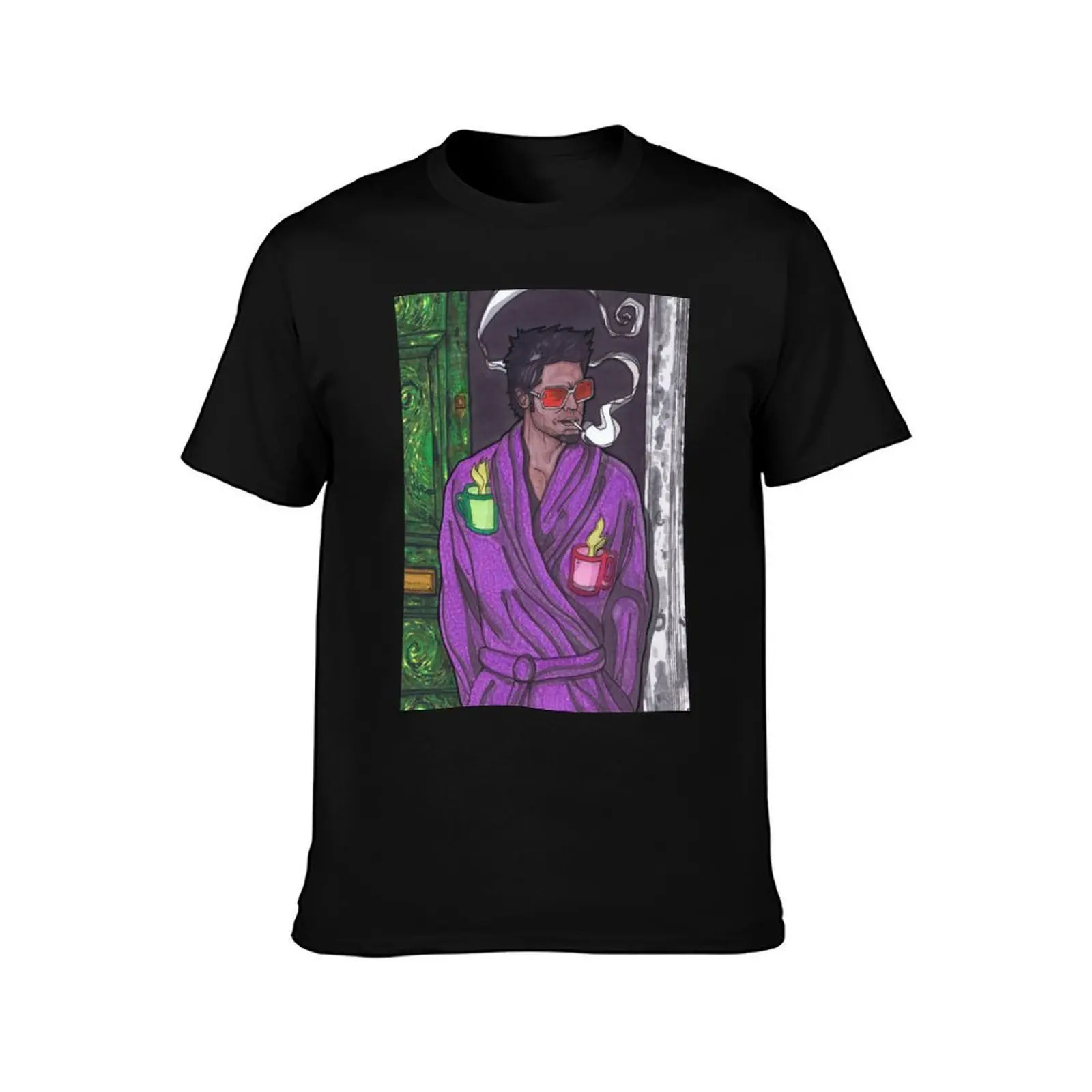 Tyler's Porch T-Shirt, Summer Casual Cotton Tee, Oversized Streetwear Tops, Vintage Graphic Print, Loose Fit Short Sleeve