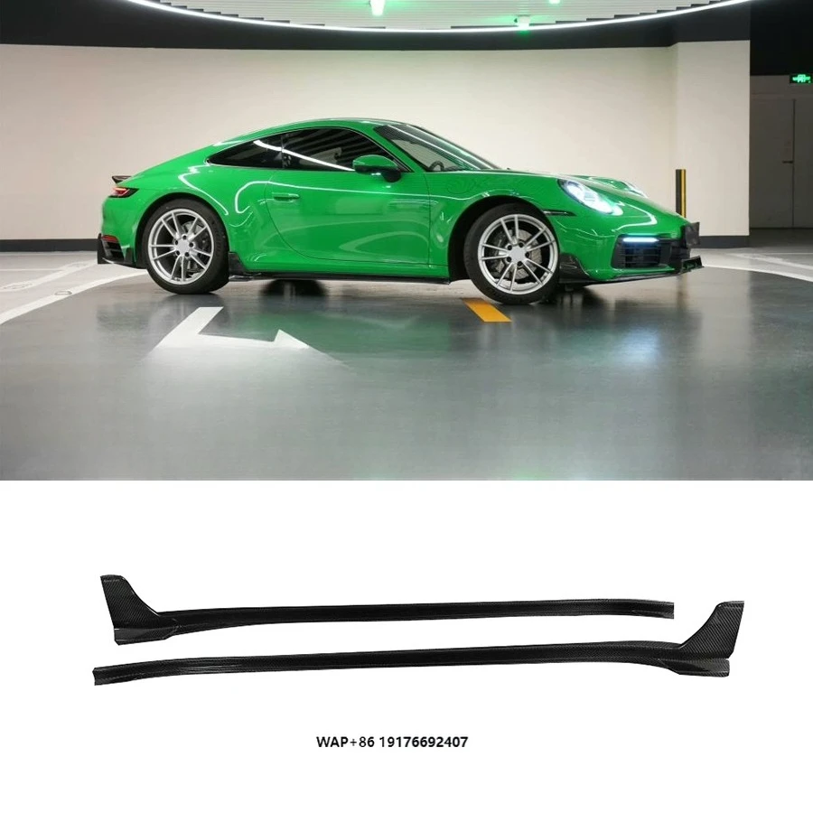 

TA Style Dry Carbon Fiber Side Skirts forPorsche 992 911 2022-2023 Side Bumper Extinsion Lip Splitter Spoiler Car Bodykit