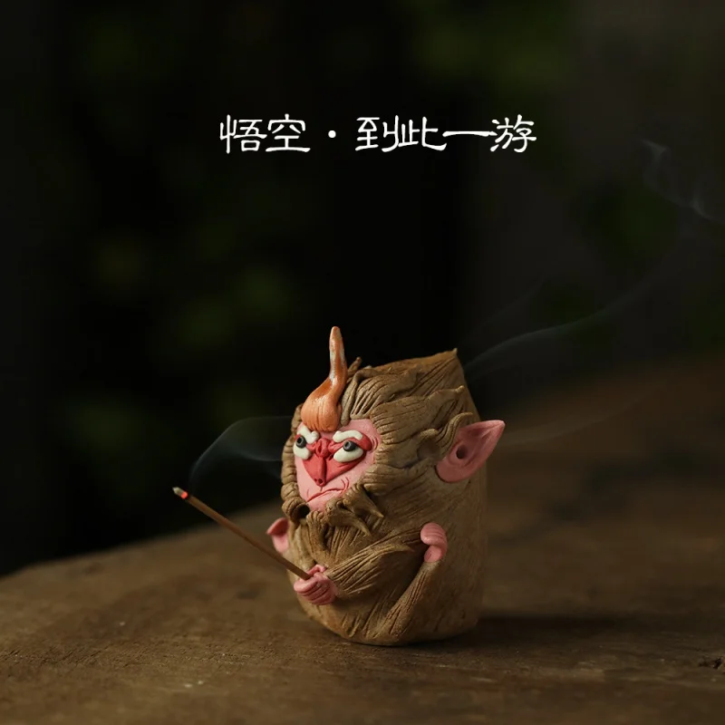 ★Jingdezhen Journey to the West Pig Bajie Tea Ornaments Pig Ornaments Backflow Incense Burner Boutique Supportable Cute New Year