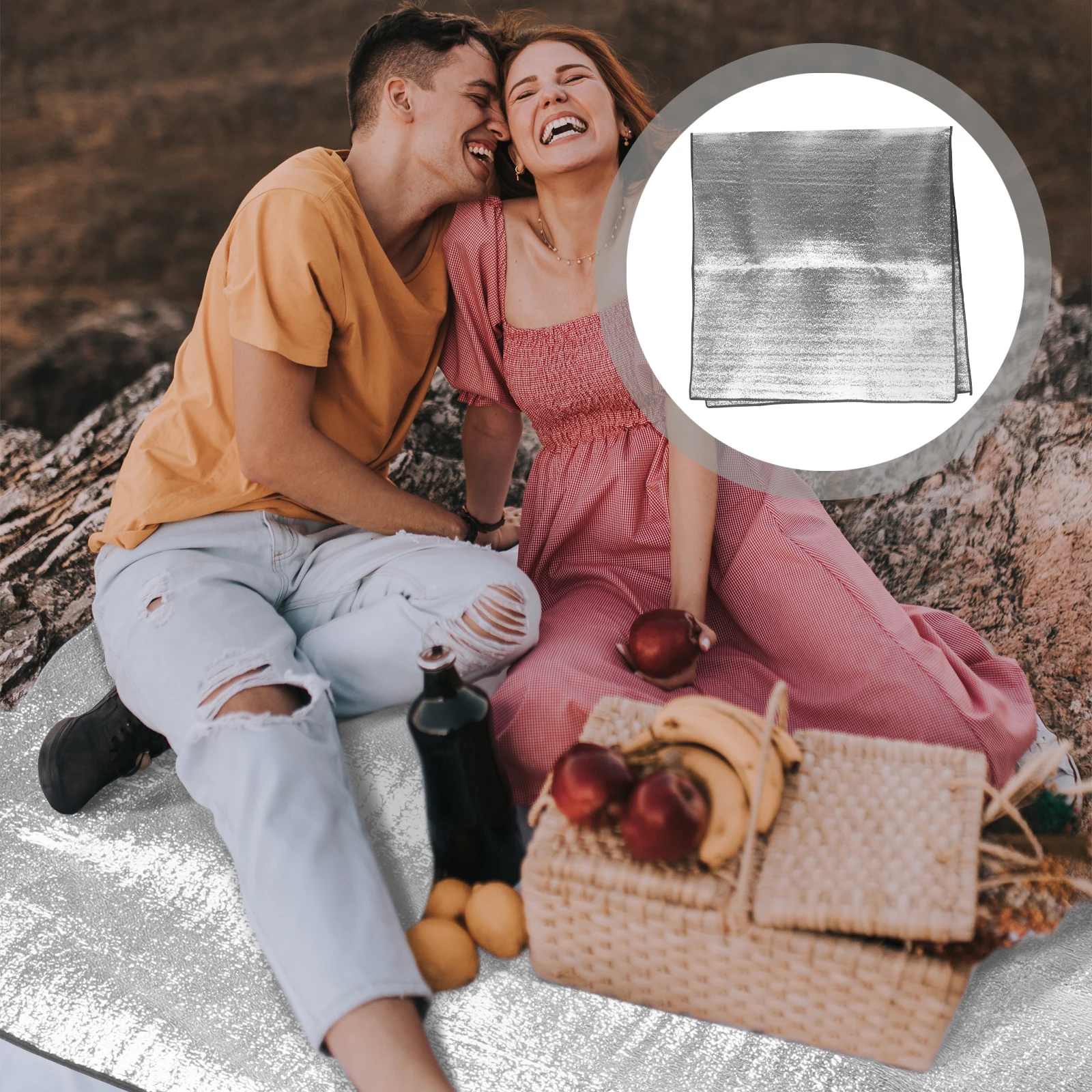 

Thickened Portable Camping Outdoor Picnic Large Beach Blanket Foldable Lightweight Ground Mat For Beach Park Hiking Dirt