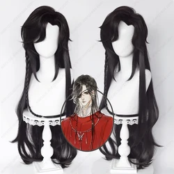 Tian Guan Ci Fu San Lang Hua Cheng Cosplay Wig 80cm Long Black Wigs Heat Resistant Synthetic Hair