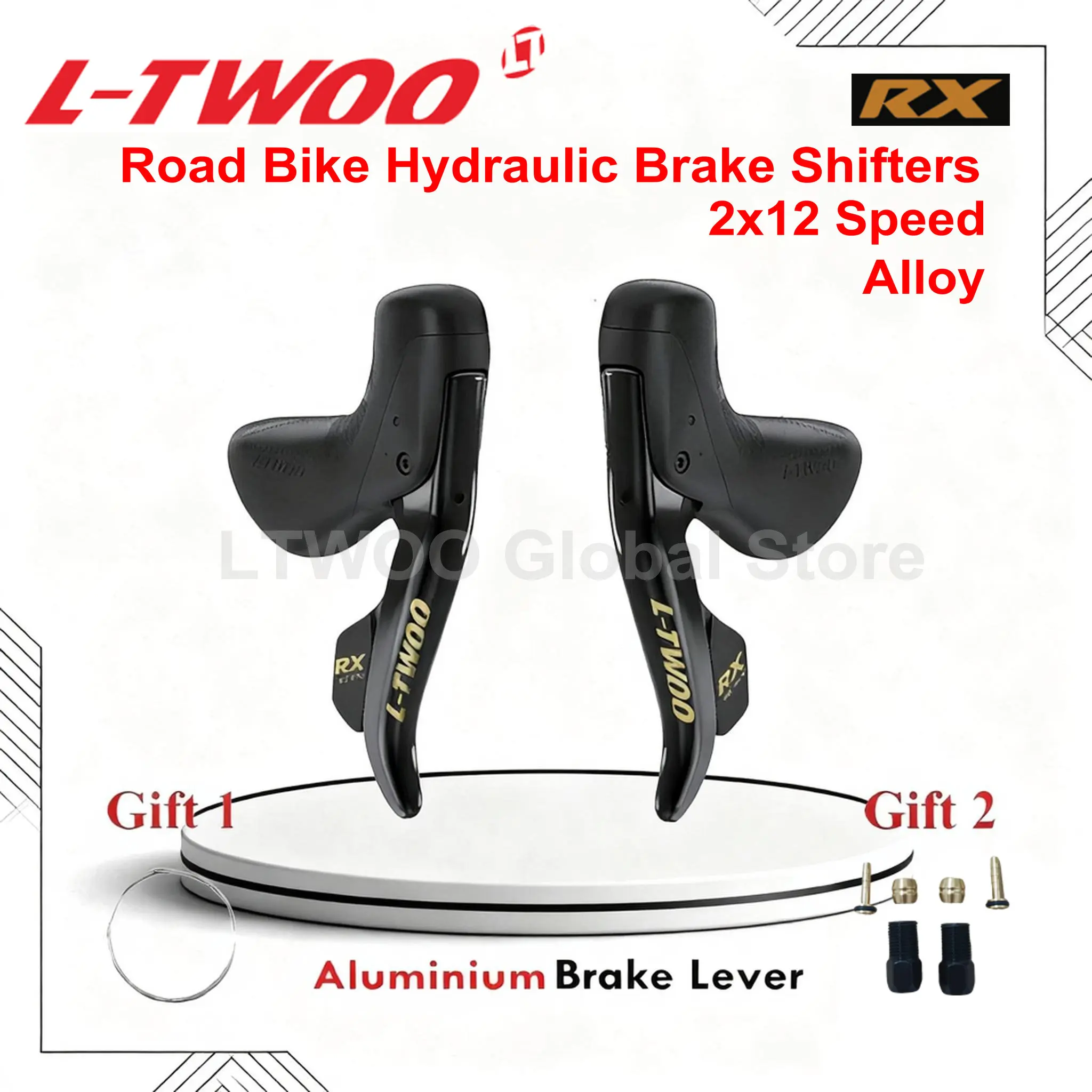 

LTWOO RX/R9/R7/R5/R3/R2 Road Bike Hydraulic Disc Brake Shifter Levers 24s/22s/20s/18s/16s/14s Carbon/Alloy brake lever