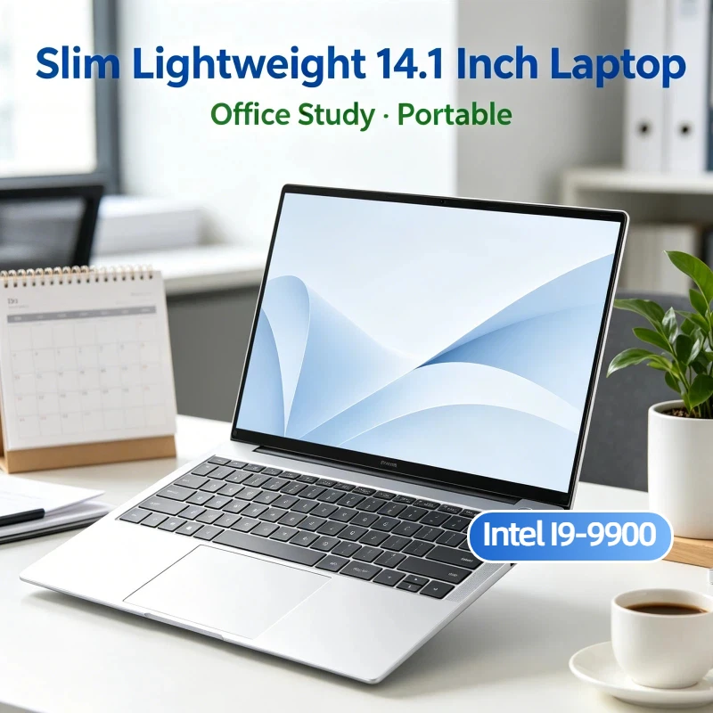 

Top Grade 14.1 Inch Ultra Thin Notebook 2026 Win11 16GB RAM 2TB SSD Intel I9-9900 Portable Business Laptop PC