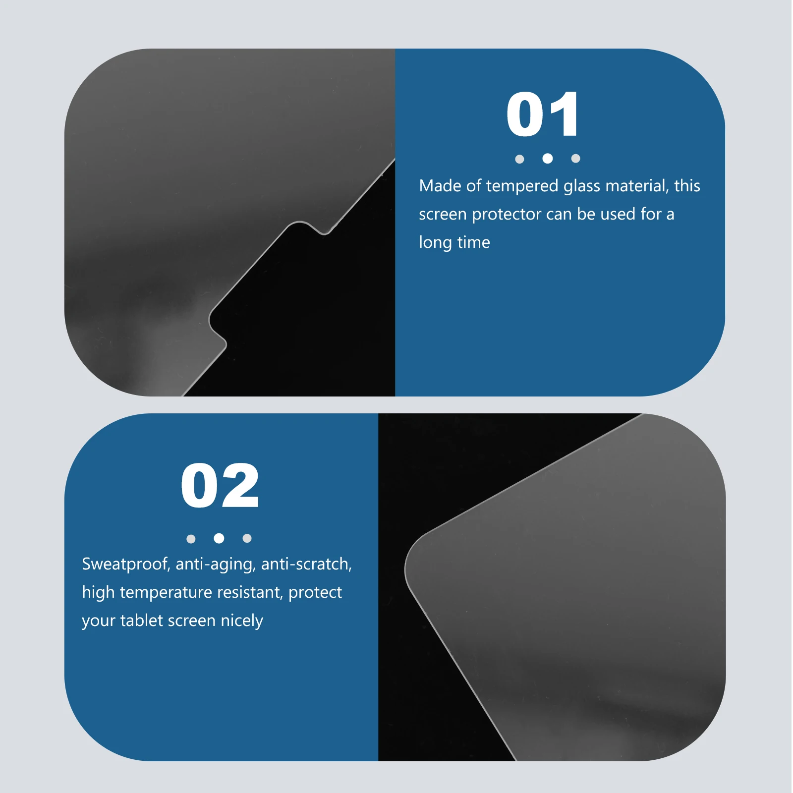 

2Pcs Tempered Glass Tablet Screen Protector Full-Screen Anti-Scratch Sweatproof Film Protective Cover for Tab 10s 5G