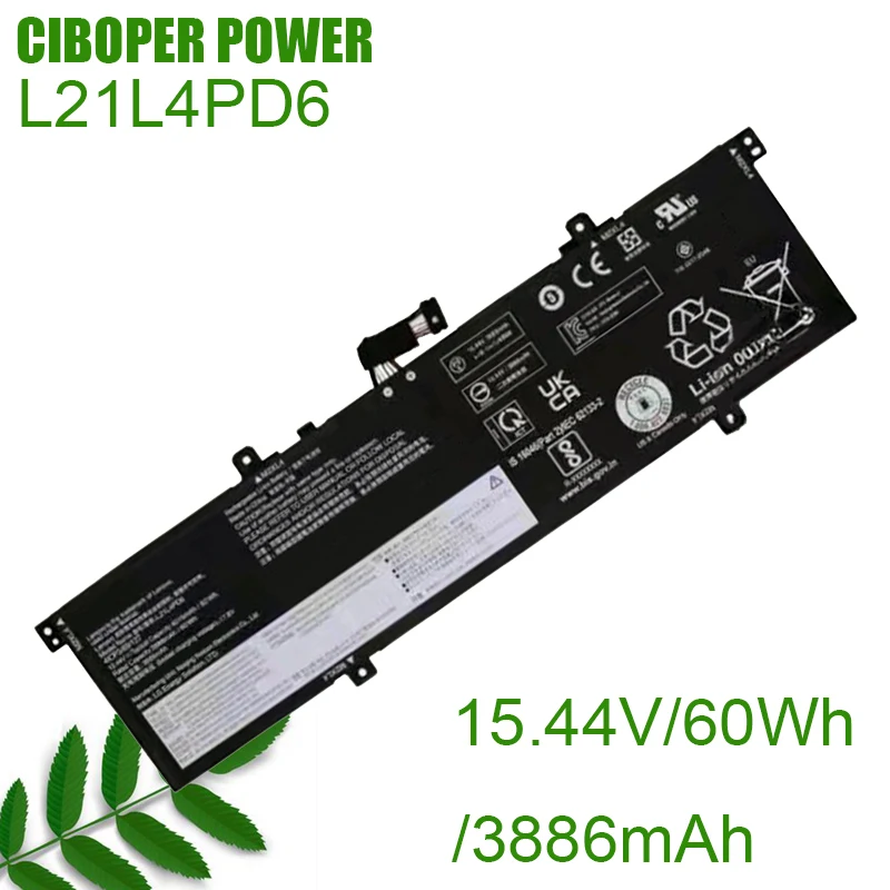 Laptop Battery L21L4PD6 L21C3PD5 L21L3PD5 L21M3PD5 L21M4PD6 L21D4PD6 L21L4PD6 15.44V/3886MAH/60WH F​or Thinkbook 14 G4+ ARA 1AP