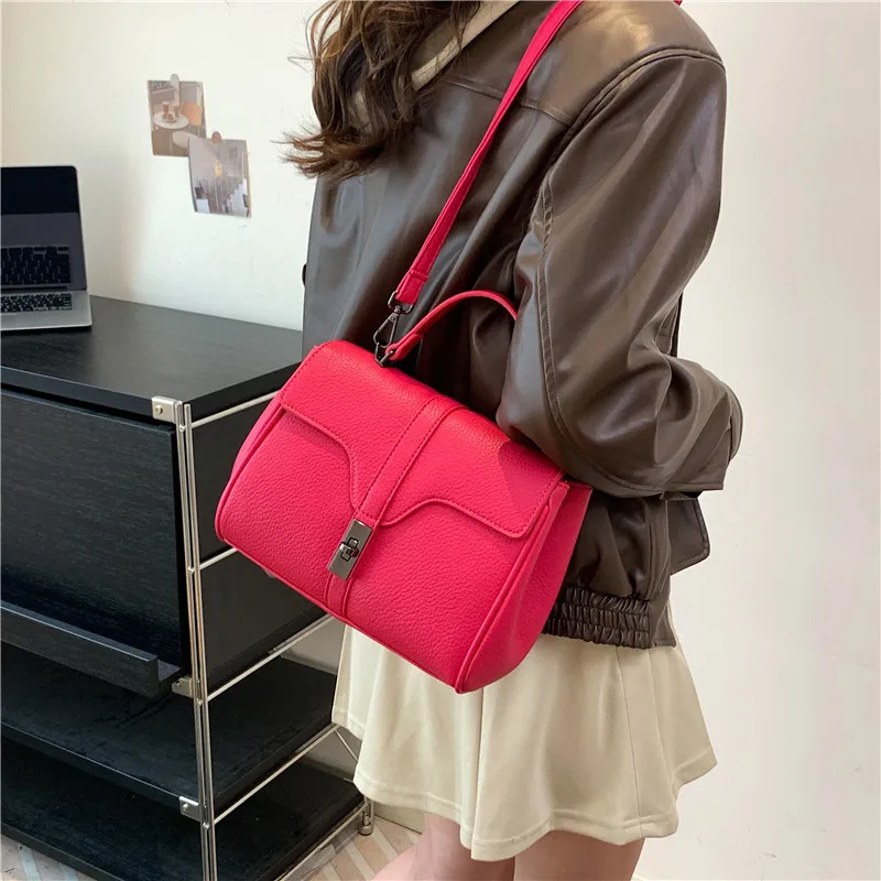 Bolso de mano de cuero de gran capacidad para mujer, bolsa de mensajero de hombro con tapa, con cremallera, marrón, para trabajo y viaje, marca de lujo, nueva moda