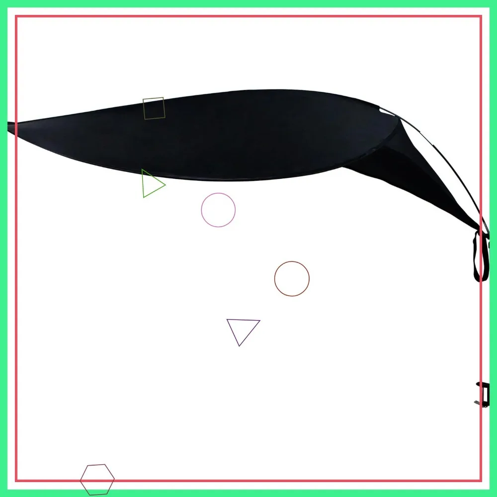 65" Office Cubicle Desk Shade for Light Sensitive Workers, Blocks Overhead Light in Black