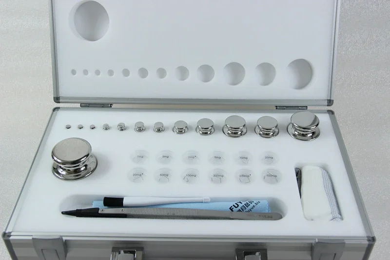 E2 اختبار التوازن الإلكتروني غير المغناطيسي معايرة الوزن الفولاذ المقاوم للصدأ سلسلة الراقية 1 ملغ-1 كجم