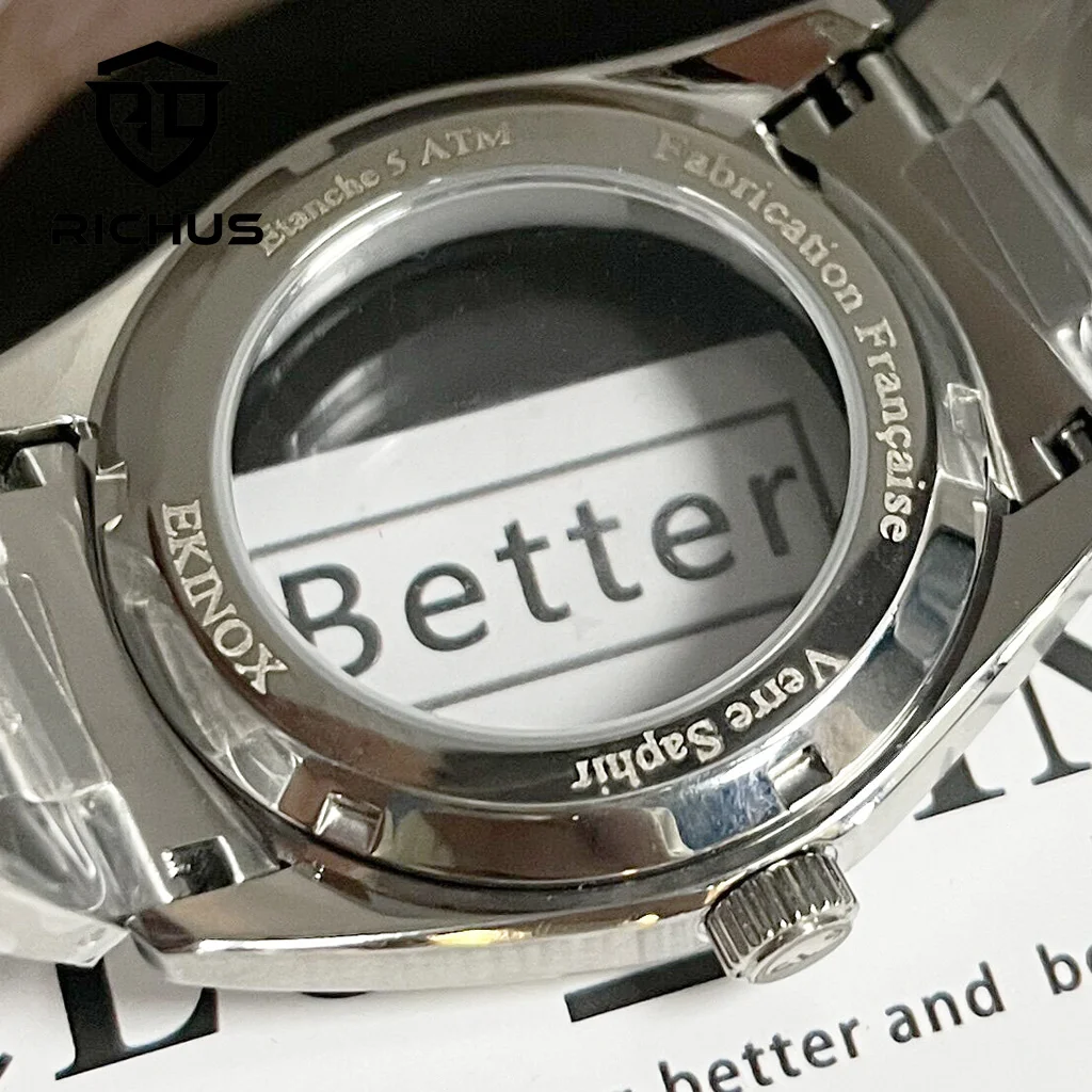 Cassa per orologio personalizzata Laser Cassa per orologio personalizzata 36/38/40mm Cinturino personalizzato/Corona/Custodia posteriore adatta ai movimenti NH34 NH35 NH36