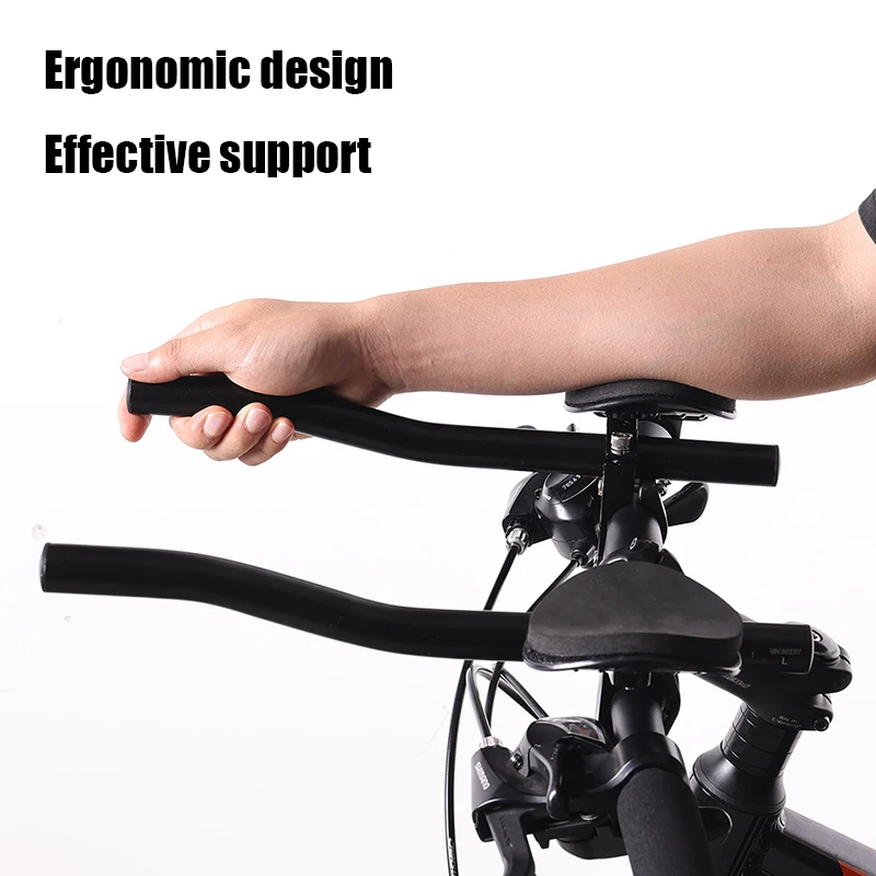 Road Bike Rest Bar Mountain Bike Equipment Long Distance Bend Straight Extension Handlebar For Triathlon Time Trial Tri Cycling