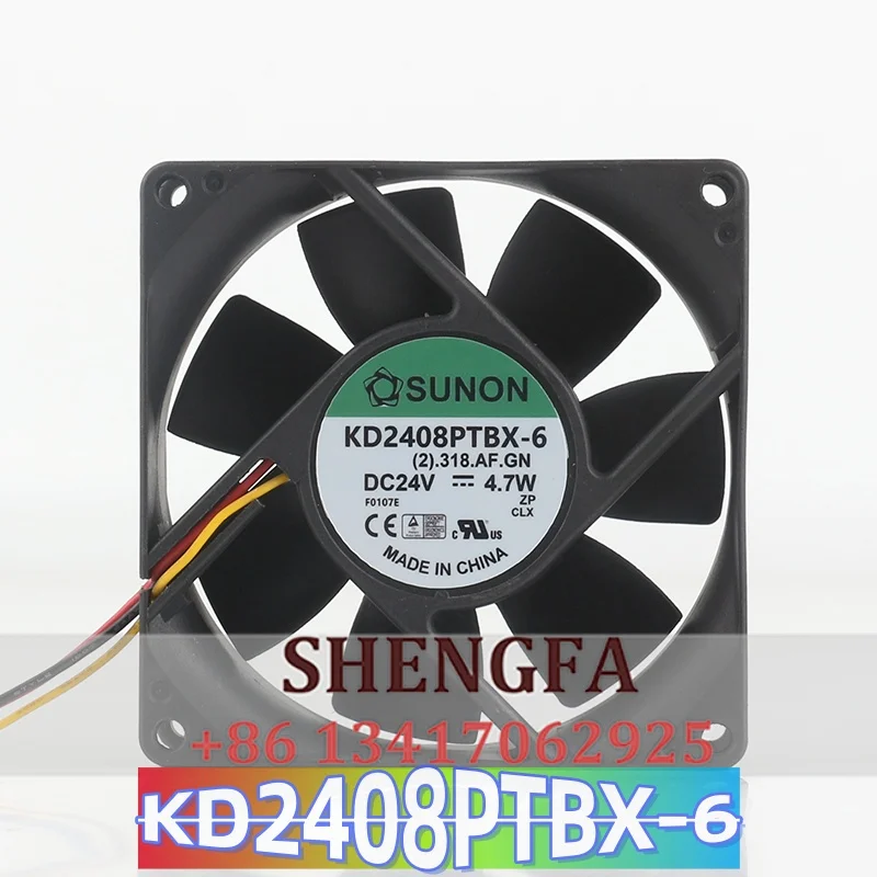 Authentic SUNON5V 12V 48V DC24V 4.7W AC EC 8025 80X80X25MM 8CM KD2408PTBX-6 variable frequency fan for cooling
