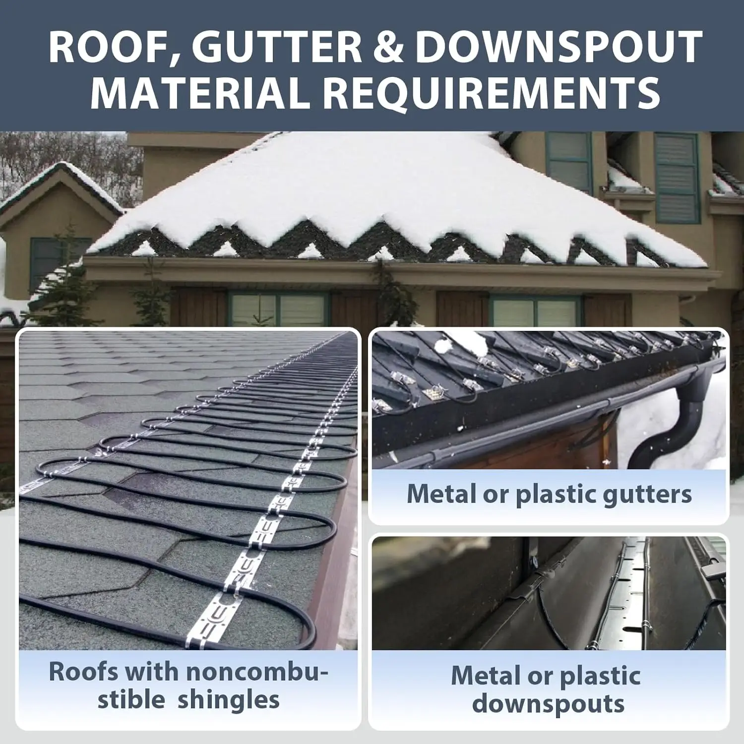 ZZH HIRD 120 футов, 5 Вт на ножной крышу и желоб, кабель для снегозажига