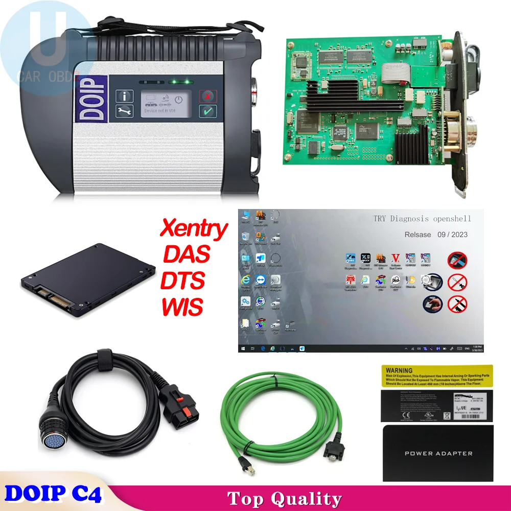 

Best quality New Edition MB Star C4 PLUS DOIP Diagnosis Tool Main unit +16pin Cable with WiFi And DOIP Function