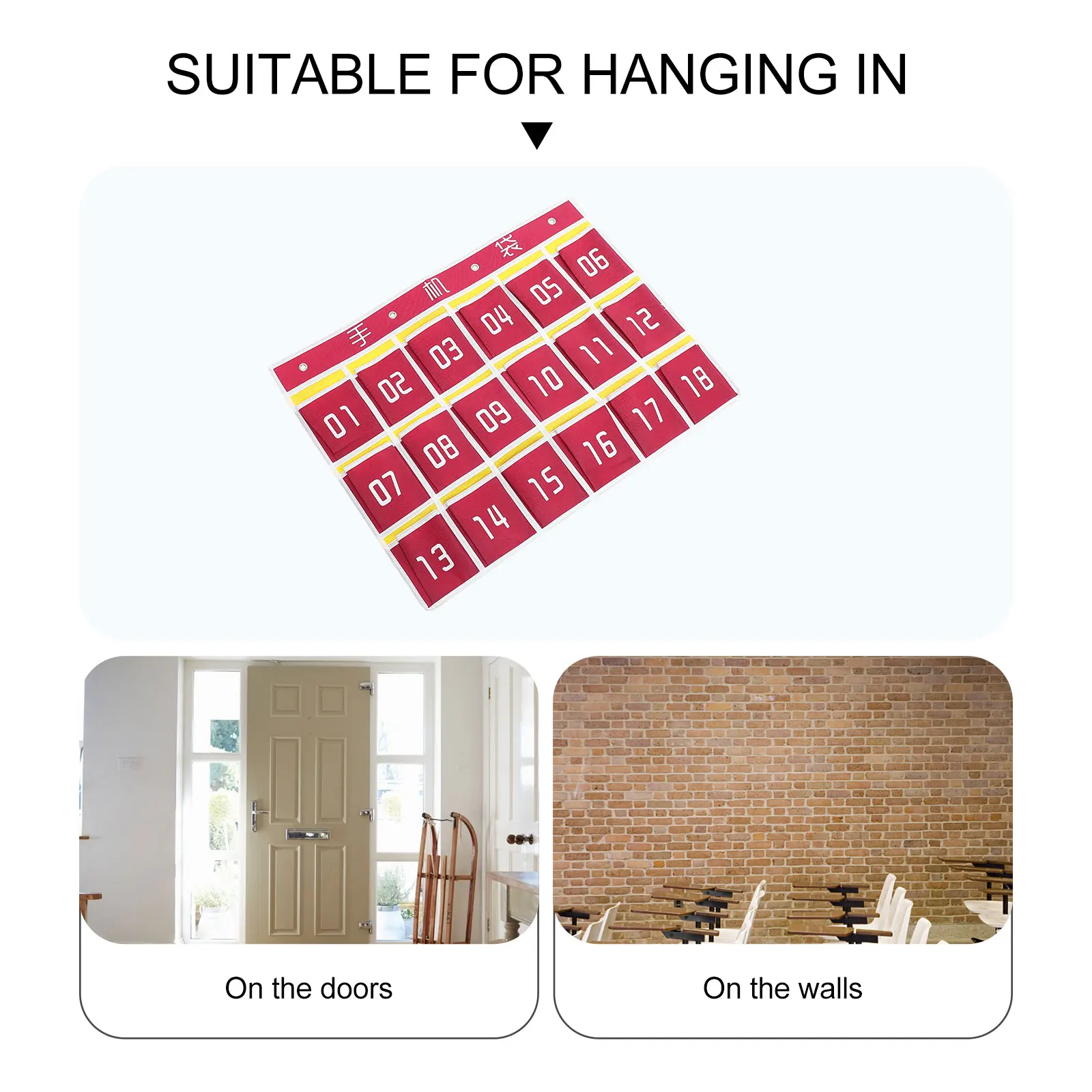 

Wall Storage Bag Mobile Holder Organizer Multi-function Phone Cell for School Classroom Cubby Drawer Student