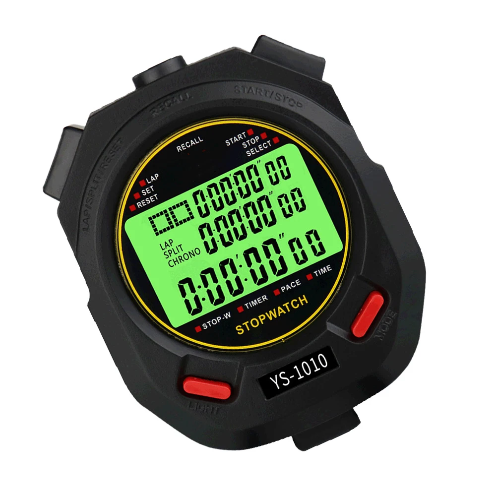 

Luminous Stopwatch Night Glow Digital Portable ABS Timer for Match Game Training Stopwatches Travel Practical Durable Safe