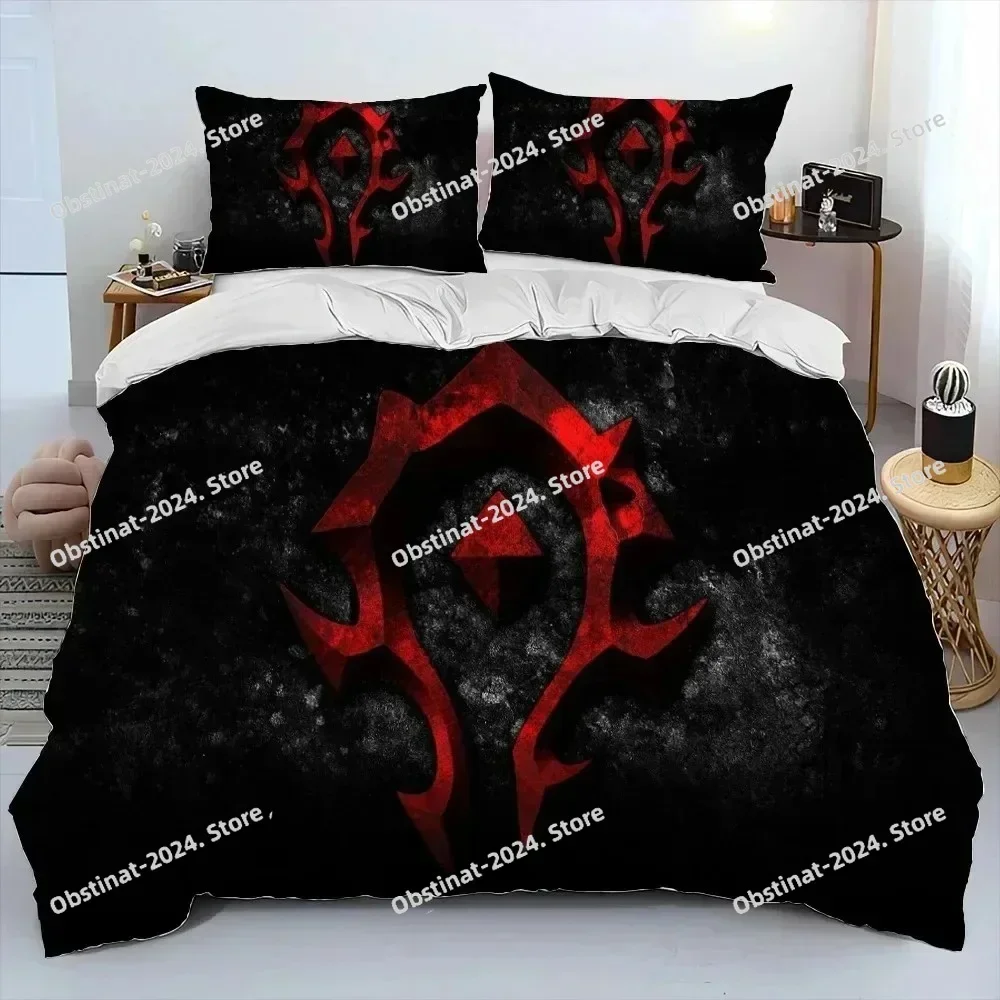 3D Print Game World Warcraft WOW Bedding Set Duvet Cover Bed Set Quilt Cover Pillowcase Comforter king Queen Size Boys Adult