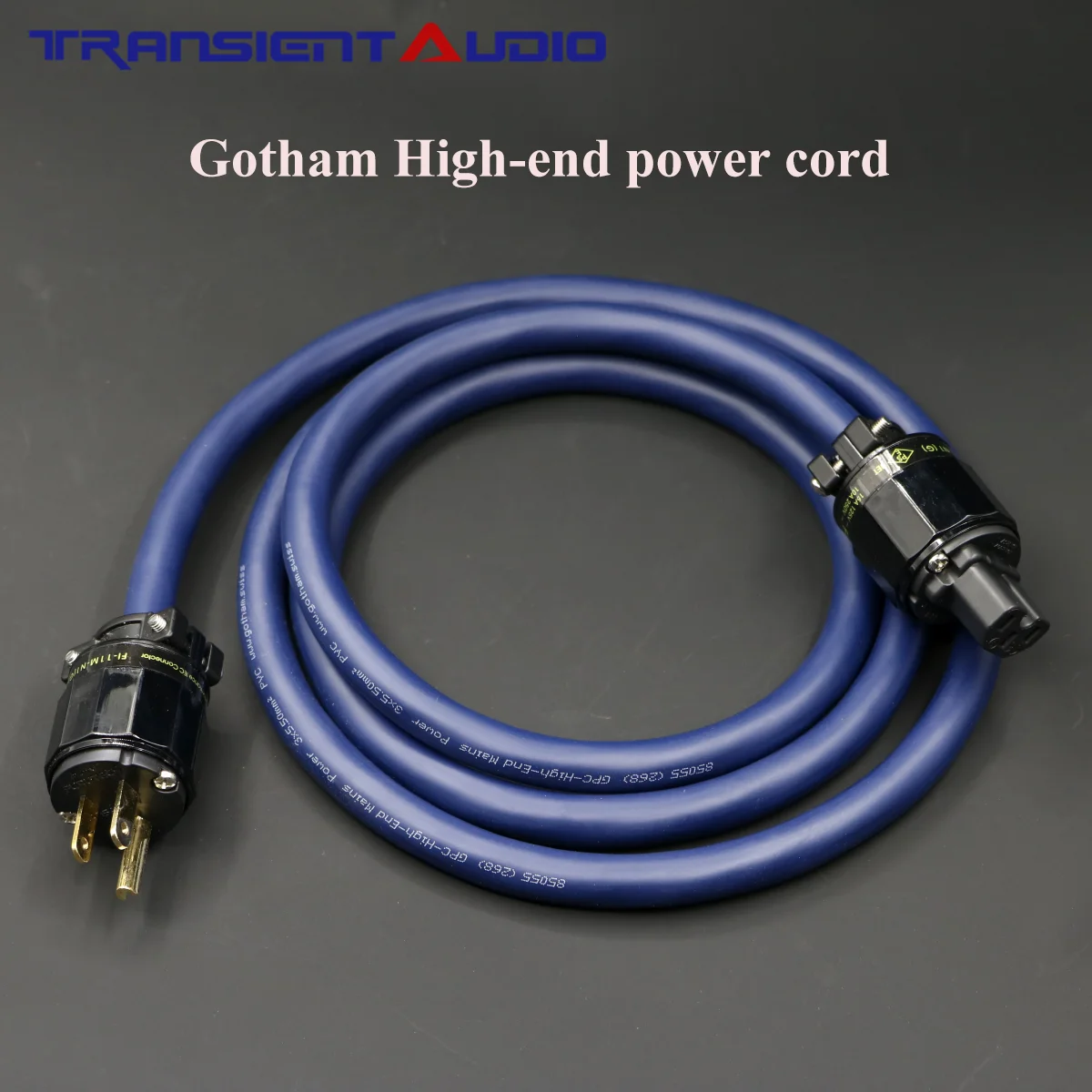 TRANSIENTHI-FIAUDIO Switzerland Gotham 5.5mm² High-End Audio US Standard Power Cord for CD Players and Amplifiers