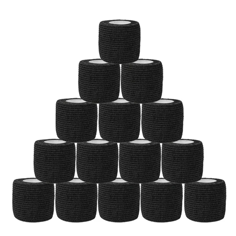 3PCS Black Self Adhesive Bandages Cohesive Elasticity Breathable Waterproof Bandages Sports Tape Wrist Ankle First Aid